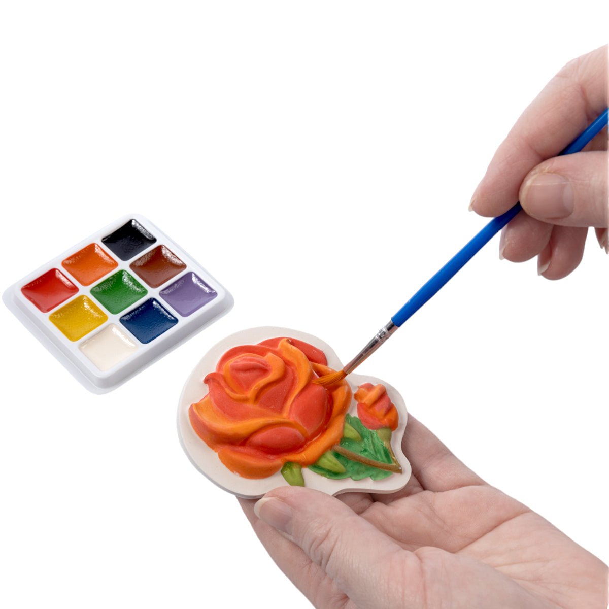 Магниты из гипса под роспись "Цветы"