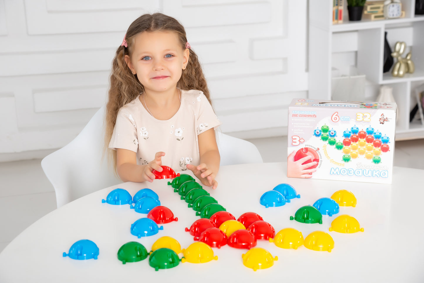 01539 Мозаика напольная 32 элемента, d 60мм