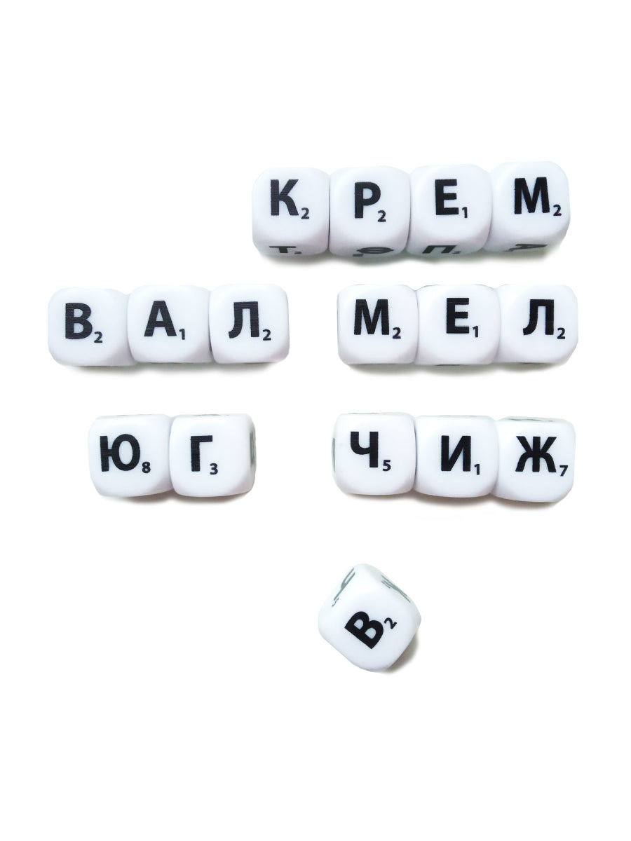 Игра настольная в жестяной коробочке "Кубики для умников" Словодел (жестяная коробочка)