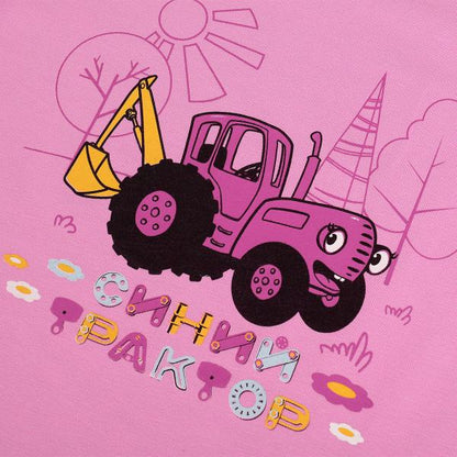 Футболка с левым рукавом СИНИЙ ТРАКТОР р-р110 RIKI KIDS в кор.50шт