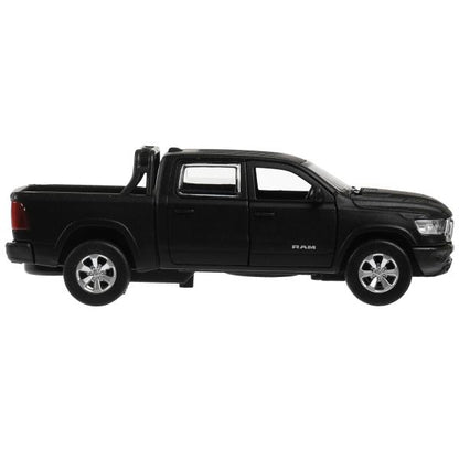 RAM1500-13MAT-BKМашина металл DODGE RAM 1500 REBEL МАТОВЫЙ 13 см, двер, баг, инер, чер, кор. Технопа