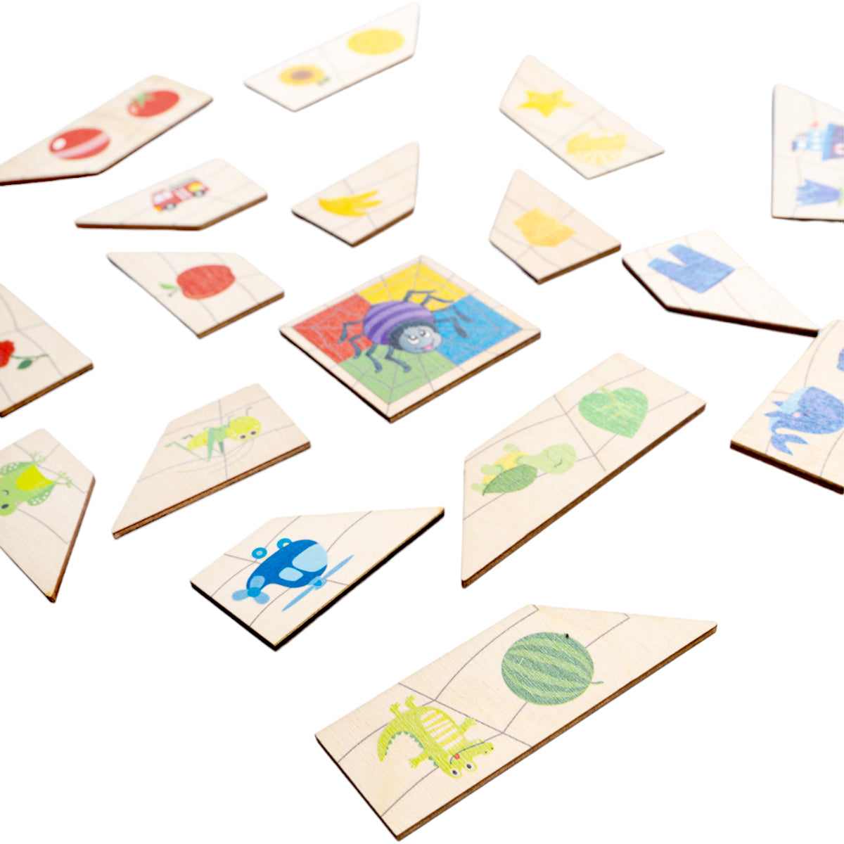 Пазлы из дерева "Паучок" Цвета