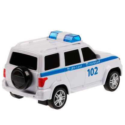 Technoparc. Машина р/у "УАЗ Патриот полиция" 15,5 см, свет, белый, кор. ART.PATRIOT-15RCPOL-WH