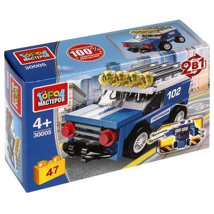 Конструктор ПОЛИЦЕЙСКИЙ ДЖИП 2в1, 47 дет. Город мастеров в кор.2*40шт