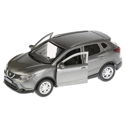 ТМ Технопарк. Машина металл "NISSAN QASHQAI" 12см, откр дв, багаж, инерц, СЕРЫЙ. в кор. в кор.2*36шт