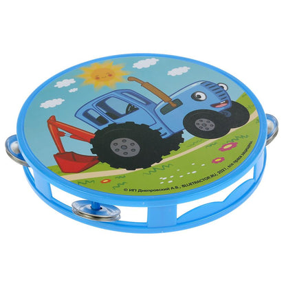 Бубен "Синий трактор" на блистере ТМ "ИГРАЕМ ВМЕСТЕ" в кор.96шт
