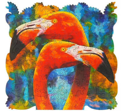 Фигурный деревянный пазл "ANIMAL ART" Фламинго 118 дет. арт.8388 (мрц 690 руб.) /24