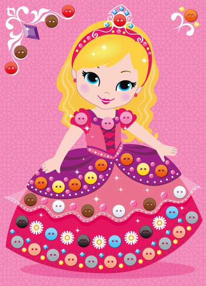 Аппликация из пуговиц "Принцесса София" 180х250 (европодвес)