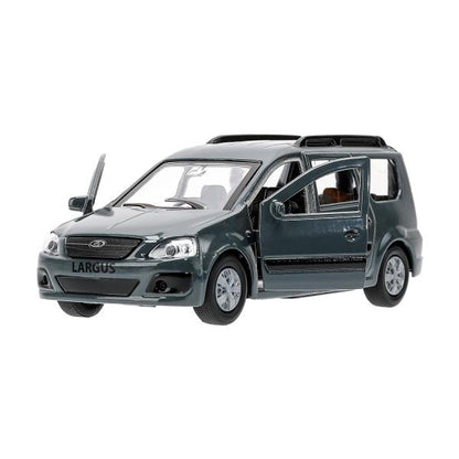 Машина металл LADA LARGUS длина 12 см, двери, багаж, инерц, кор. Технопарк в кор.2*24шт