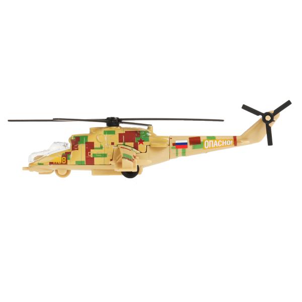 Модель металл ВЕРТОЛЕТ, 15 см, откр. каб., подв..дет., инерц., кор. Технопарк в кор.2*24шт