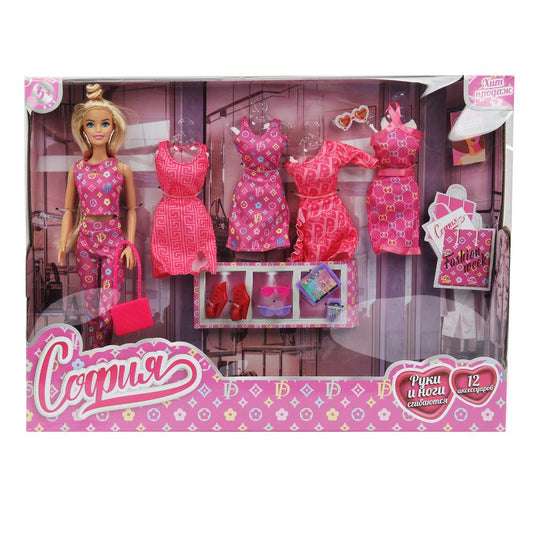 Кукла 29см София, руки и ноги сгиб., одежда, акс., кор. КАРАПУЗ в кор.18шт