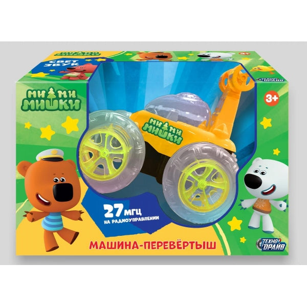 Машина-перевертыш на ру Ми-ми-мишки свет-звук, кор.30*18*15см ТЕХНОДРАЙВ в кор.24шт