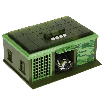 Игрушка пластик свет- ВОЕННАЯ БАЗА 22 см, УАЗ ПИКАП, КАМУФЛЯЖ, кор. Технопарк в кор.2*18шт