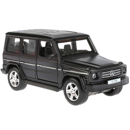 ТМ Технопарк. Machine en métal "MERCEDES-BENZ CLASSE G" 12 cm, ouverte. двери, инерц., ЧЕРНЫЙ в кор.2*36шт