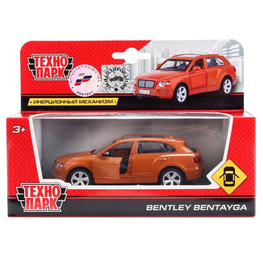 МАШИНА "ТЕХНОПАРК" МЕТАЛЛ. ИНЕРЦ. BENTLEY BENTAYGA, 1:45, ОТКРЫВ. ДВЕРИ, В РУСС. КОР. в кор.2*36шт