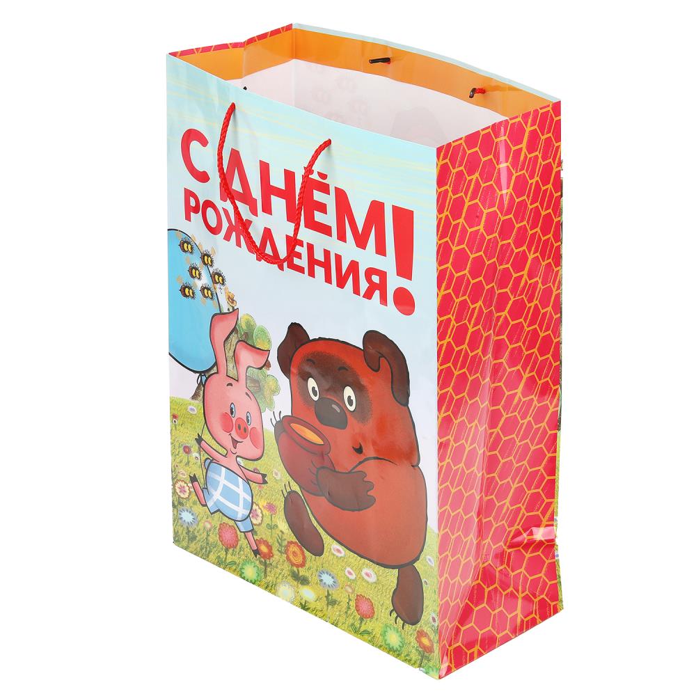 Пакет подарочный глянцевый СОЮЗМУЛЬТФИЛЬМ xl, Винни Пух,140 гр/м2 ЧУДО ПРАЗДНИК в кор.5*12шт
