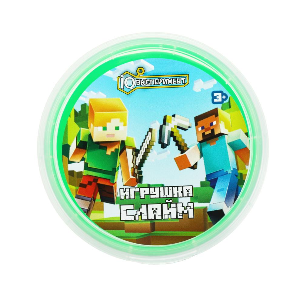 Игрушка слайм персонажи компьютерных игр прозрачный цветной 100 г IQ Эксперимент в кор.48шт