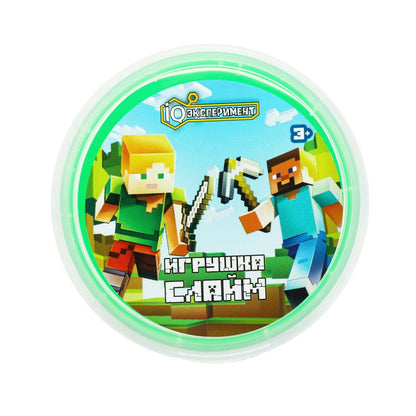 Игрушка слайм персонажи компьютерных игр прозрачный цветной 100 г IQ Эксперимент в кор.48шт