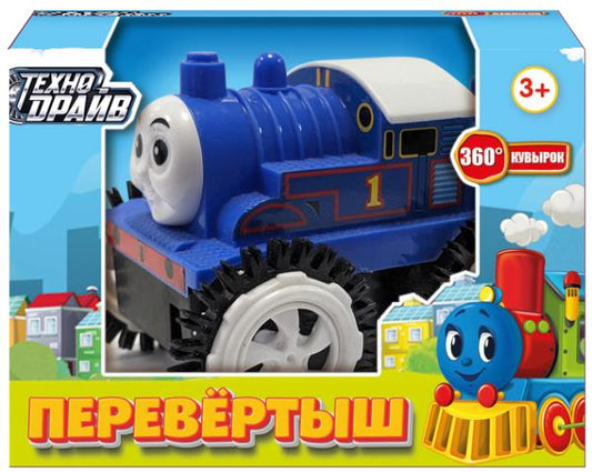 Машина-перевертыш на бат.поезд, кор.12*10*9см ТЕХНОДРАЙВ в кор.2*120шт