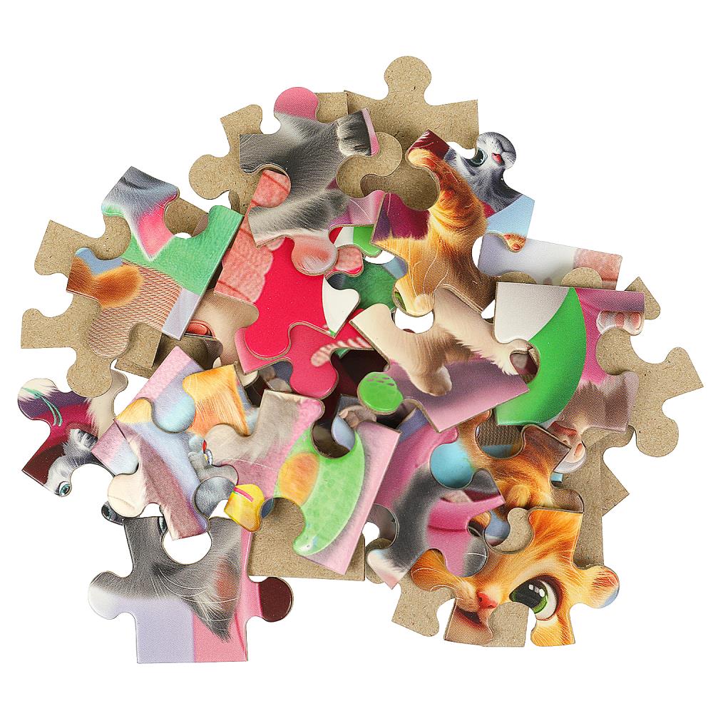 Кошечки. Пазл классический в коробке. 35 деталей. 90х65х25 мм. Умные игры в уп.32шт в кор.8уп