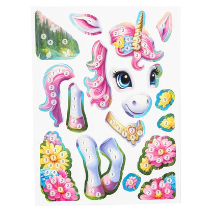Аппликация пайетками 3D волшебный единорог МУЛЬТИ АРТ в кор.100шт