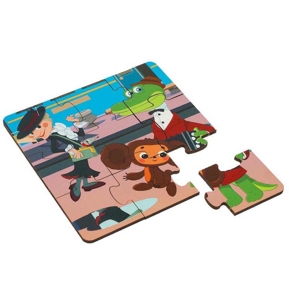 Игрушка деревянная пазл с рамкой СОЮЗМУЛЬТФИЛЬМ 15*15 см, бол.дет, термопакет Буратино в кор.20шт