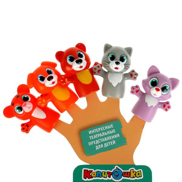Игрушка пластизоль д/ванны пальчиковый театр капитошка 5шт КАПИТОШКА в кор.2*12наб