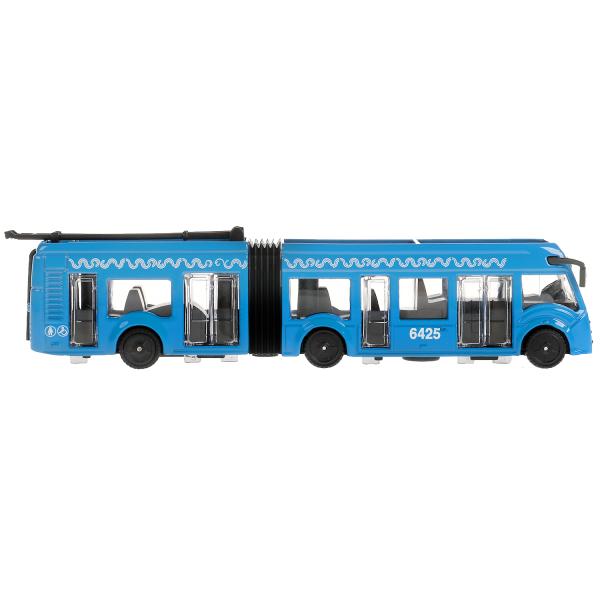 Технопарк. Троллейбус Метрополитен арт.SB-18-11WB(NO IC).20-1 19 см, с резинкой,металл,двери, инерц.