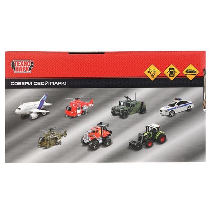 Машина пластик свет-звук ПОЛИЦИЯ 23 см, откр. двер. и баг., инерц, кор. Технопарк в кор.24шт