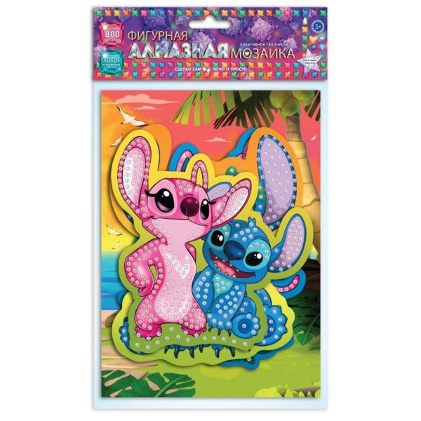 Алмазная мозаика фигурная лило и стич МУЛЬТИ АРТ в кор.100шт