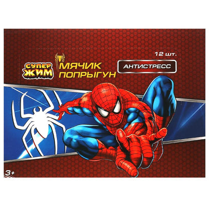 Игрушка мялка мяч-попрыгун 6см,цвета в сборе,светильник 12шт Супер Жим уп-12шт в кор.12уп