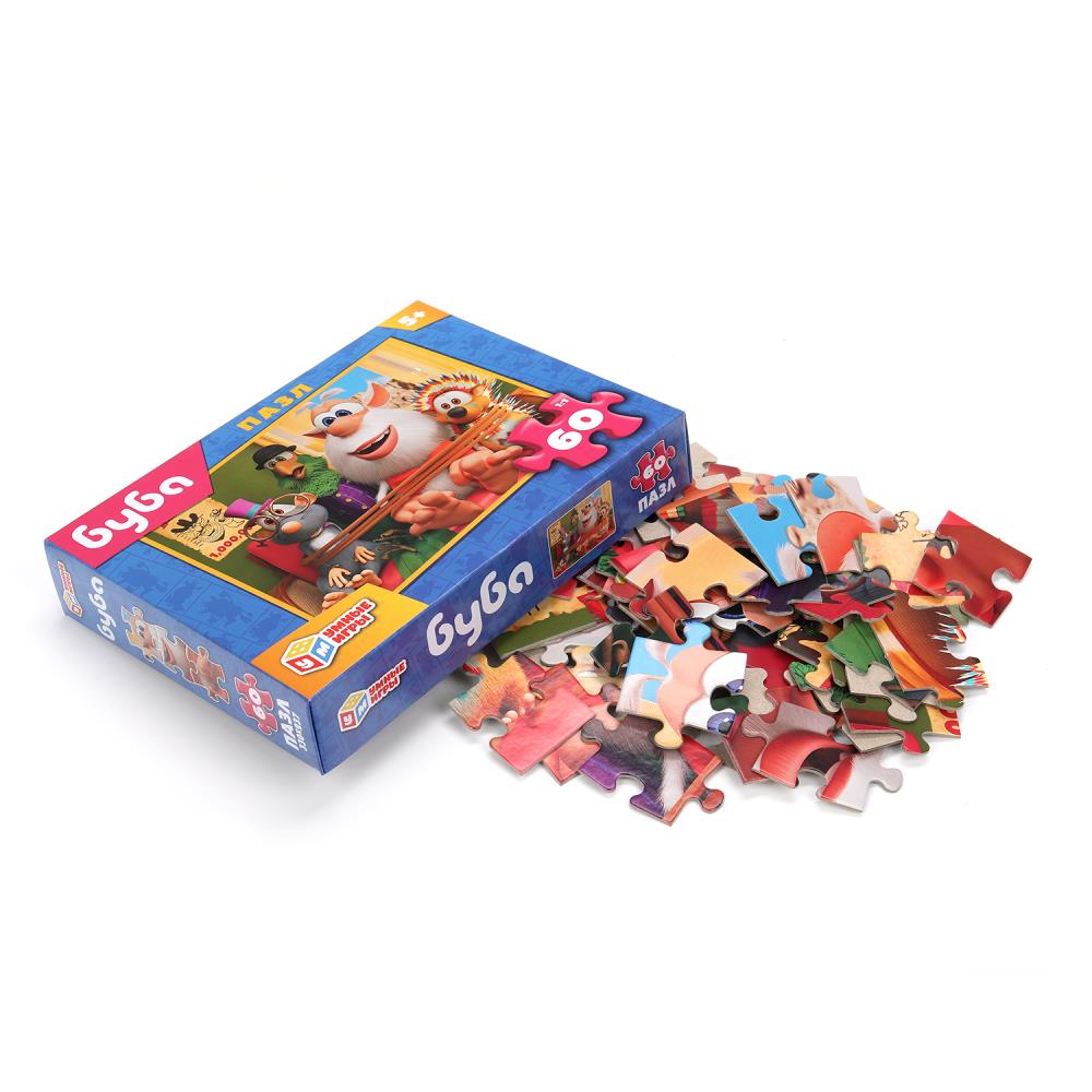 Буба. Пазлы классические в коробке. 60 деталей. 190х141х35 мм. Умные игры в кор.24шт