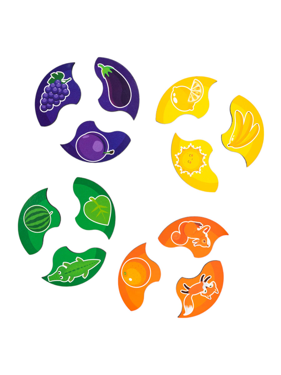 Пазлы из дерева. Мои первые пазлы "Цвета" 36 эл