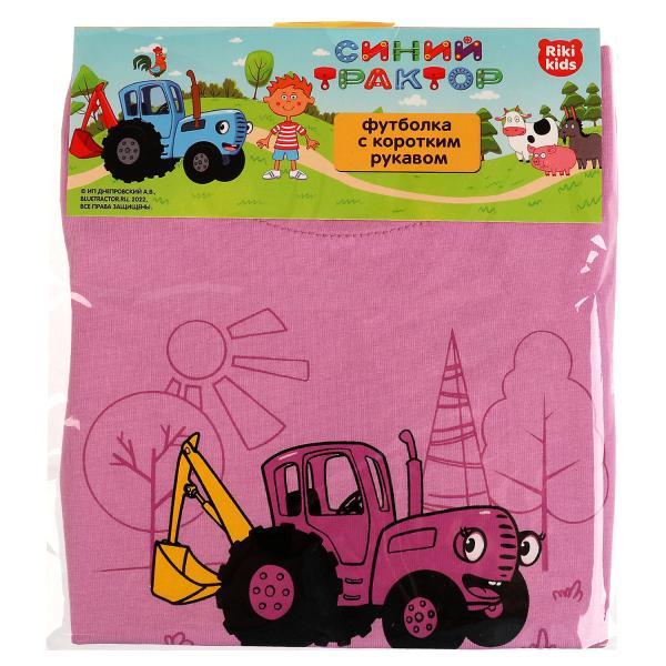 Футболка с левым рукавом СИНИЙ ТРАКТОР р-р 92 RIKI KIDS в кор.50шт