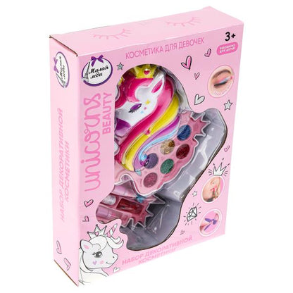Косметика ДЛЯ ДЕВОЧЕК тени с блестками, помада, лак для ногтей, заколки МИЛАЯ ЛЕДИ в кор.2*36шт