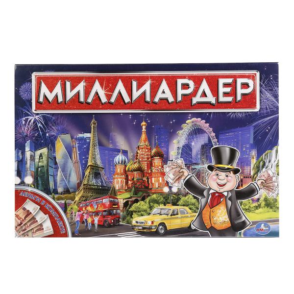 НАСТОЛЬНАЯ ЭКОНОМИЧЕСКАЯ ИГРА "УМНЫЕ ИГРЫ" МИЛЛИАРДЕР В РУСС. КОР. в кор.20шт
