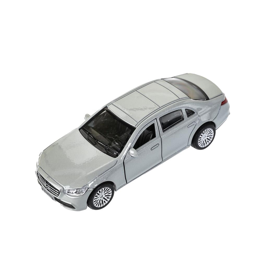 Машина металл MERCEDES-BENZ s-class v223 12см,дв,багаж,инер,серебристый,кор. Технопарк в кор.2*36шт