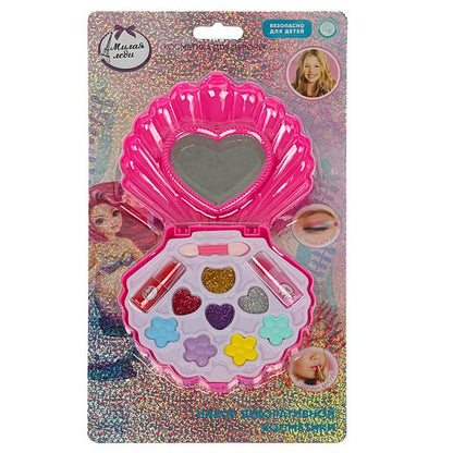 Косметика ДЛЯ ДЕВОЧЕК набор косметики: тени для век,тени с блестками,помада МИЛАЯ ЛЕДИ в кор.2*72шт