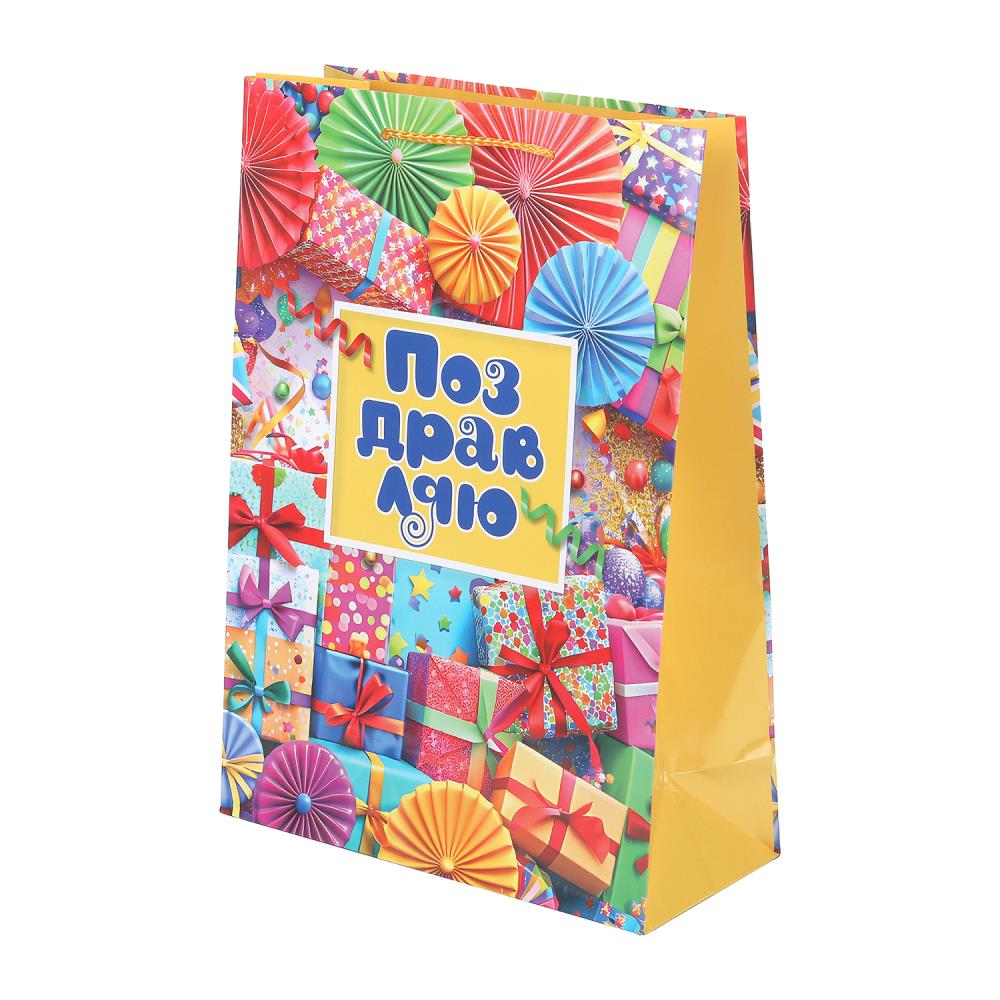 Пакет подарочный глянцевый мл,подарки,140 гр/м2 ЧУДО ПРАЗДНИК в кор.10*12шт