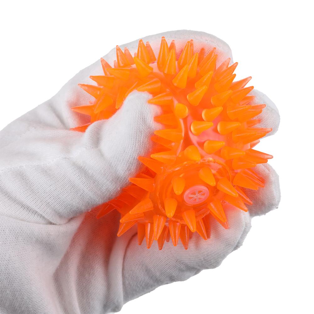 Игрушка мяч-попрыгун 7,5см светится, цвета в сборе, светодиод Супер Жим уп-12шт в кор.12уп