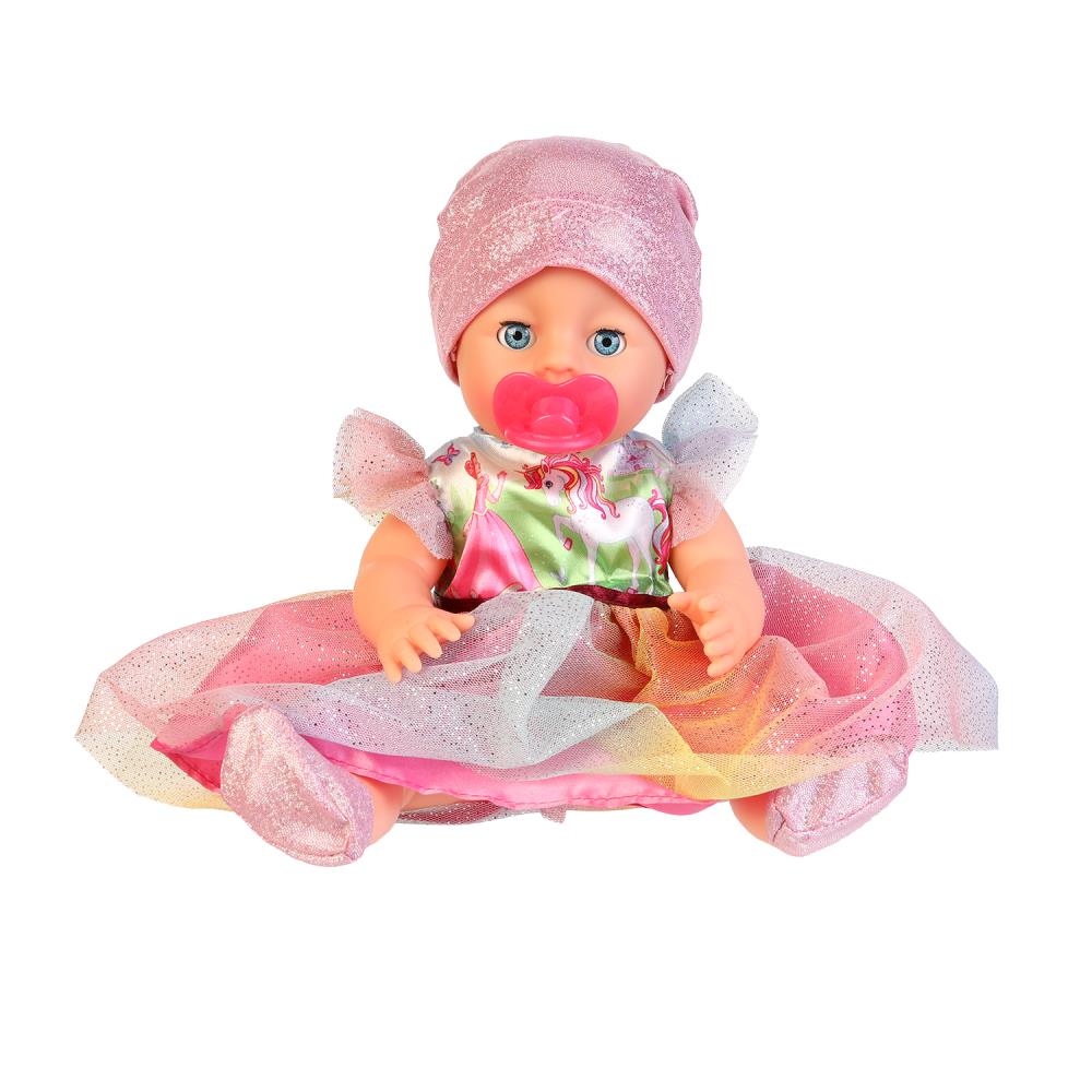 Пупс озвуч Шаинский музыка 30 см, пьет, писает, закр. глазки, 4 акс КАРАПУЗ в кор.12шт