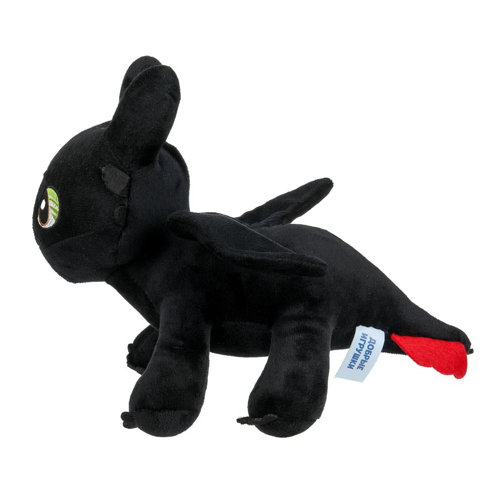 M118611DB-20NS Игрушка мягкая дракон черный 20см, без чипа Добрые игрушки в кор.24шт