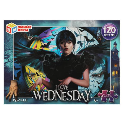 I love Wednesday. Пазл классический в кор. 120 деталей. 180х130х25мм. Умные игры в уп.8шт в кор.8уп