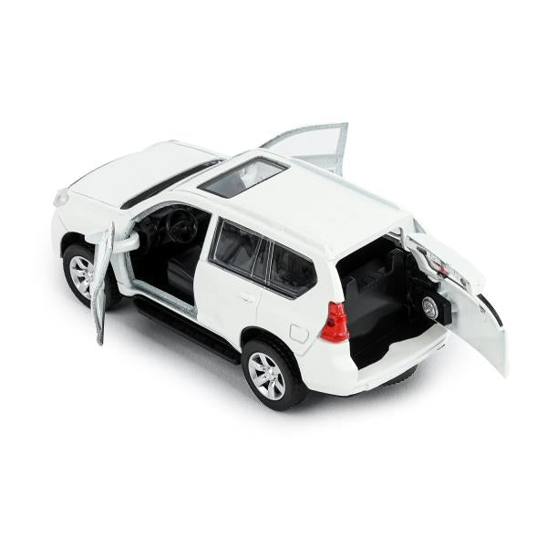 Машина металл "TOYOTA PRADO", длина 12см, открыв. двери, инерц, БЕЛЫЙ в кор.Технопарк в кор.2*36шт
