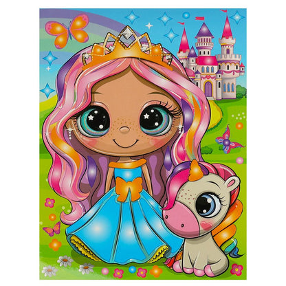 Mosaïque de mosaïque 17*23 cm de princesse, 100 pièces