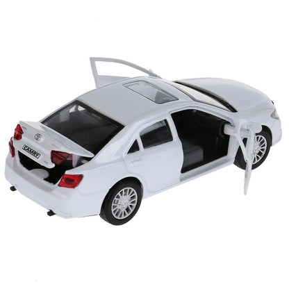 Машина металл "TOYOTA CAMRY", длина 12см, открыв. двери, инерц., белый в кор. Технопарк в кор.2*36шт