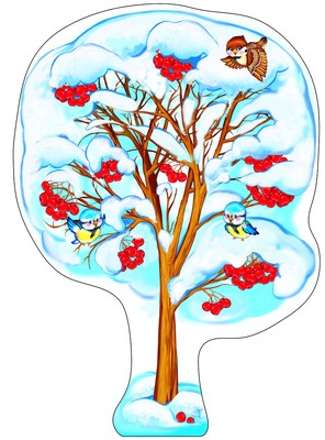 Ф-9313 Плакат вырубной А3. Рябина зимняя (с уф-лаком)