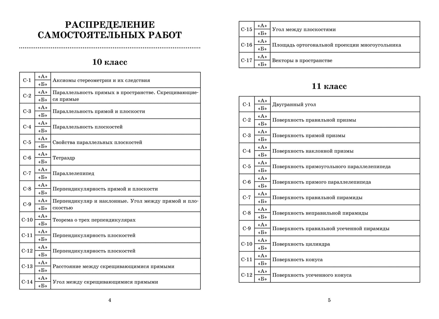 Геометрия: самостоятельные работы на готовых чертежах: 10-11 классы дп