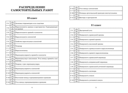 Геометрия: самостоятельные работы на готовых чертежах: 10-11 классы дп