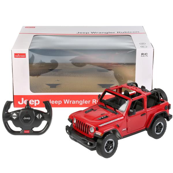 Машина р/у jeep wrangler jl 1:14, двери открываются вручную, цвет в ассорт. в кор. Rastar в кор.6шт